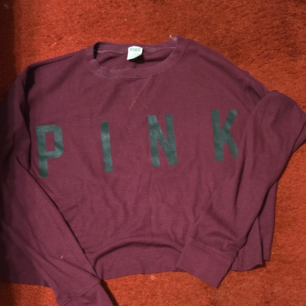 PINK Victoria's Secret Maroon Women's Top